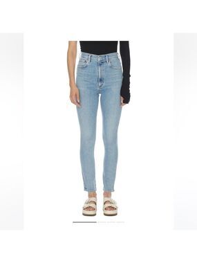 Agolde Blue Pinch Waist Ultra High Rise Skinny Jeans Sz 25